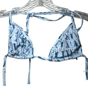 NWT Isabel Marant blue white tie dye bikini top women's 4 boho festival resort
